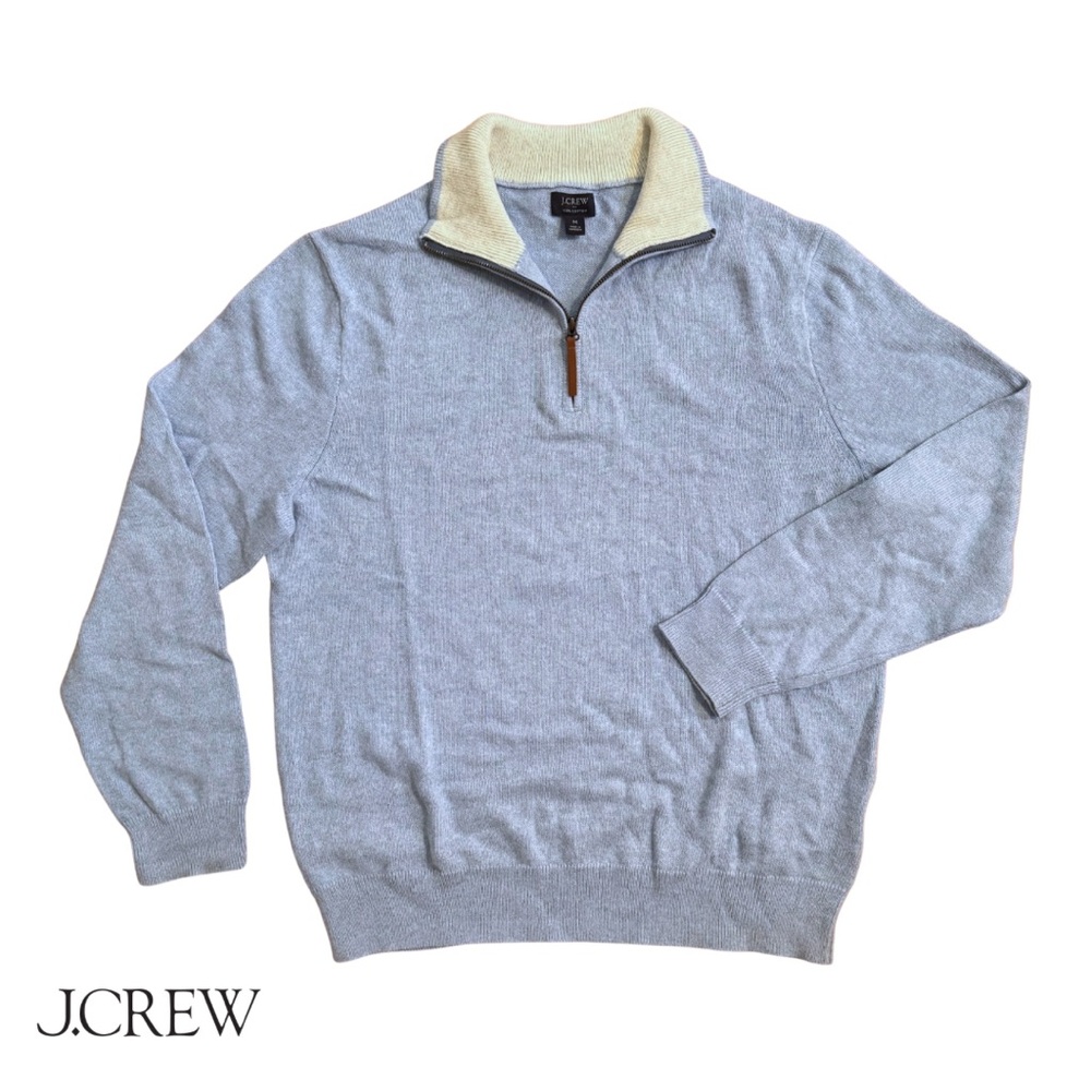 Jcrew Men’s Light Blue Quarter Zip